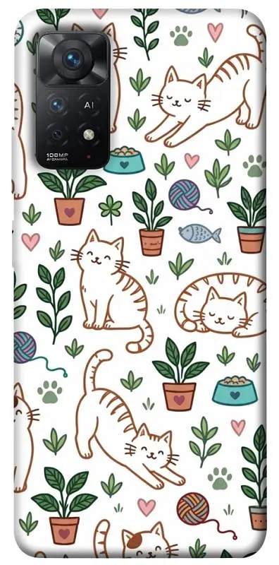 TPU чохол Demsky Cats pattern для Xiaomi Redmi Note 11 Pro 4G/5G