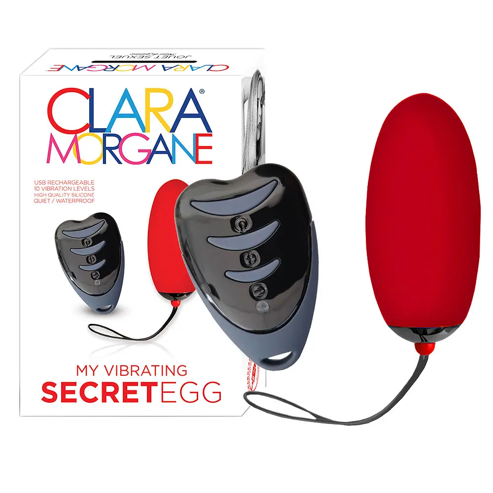 Віброяйце Clara Morgane Pro Secret Egg 7.5 см червоний - фото 2
