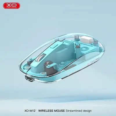 Мишка XO M12 Wireless Transparent/Blue (M12 Blue) - фото 7