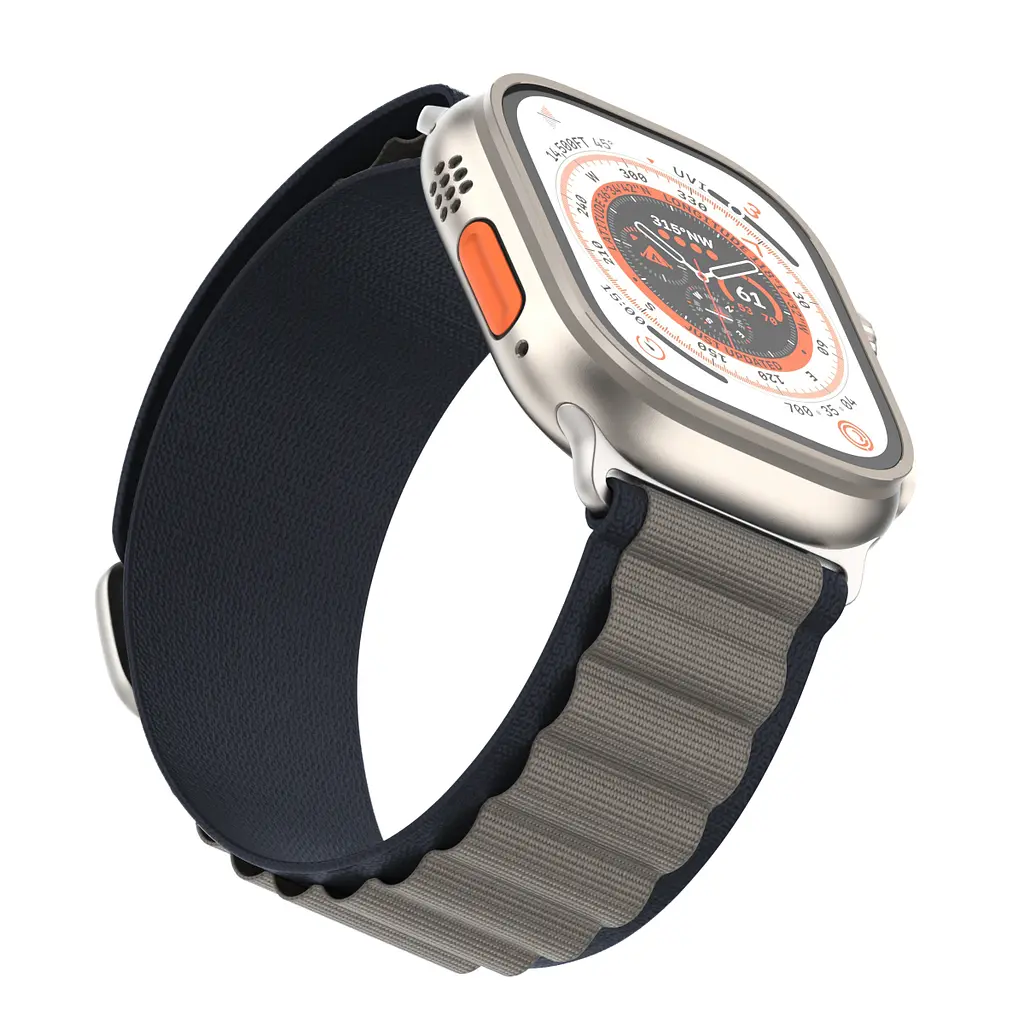 Ремінець для Apple Watch 42 (Series 11-10)/41/40/38, синій, Alpine Loop Alpina Band, тканинний поліестеровий ремінець для смарт-годин, дихаючий, для активного відпочинку та спорту, ArmorStandart (ARM81040) - фото 3