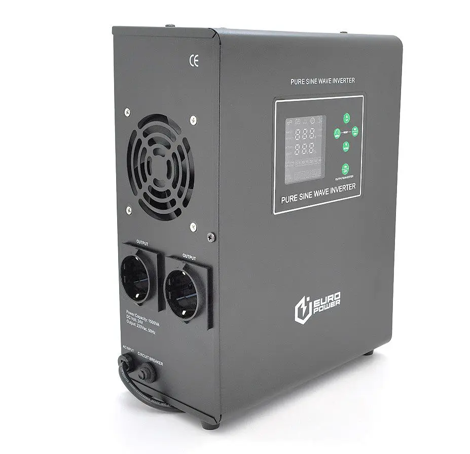 UPS ДБЖ із правильною синусоїдою Europower WMMPS-1500-24 1500VA, 1050W, АКБ 24В, заряд до 20А