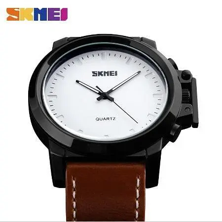 Класичний чоловічий годинник Skmei 1208 brown - фото 2