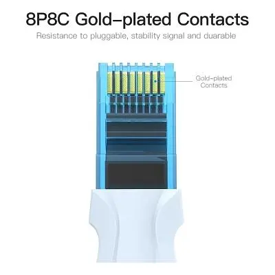 Патч-корд 5м, RJ-45 cat 5e UTP blue Vention (VAP-A10-S500) - фото 4