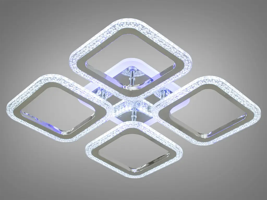 Стельова світлодіодна люстра з димером Diasha AS8170/4HR LED 3color 55W - фото 3