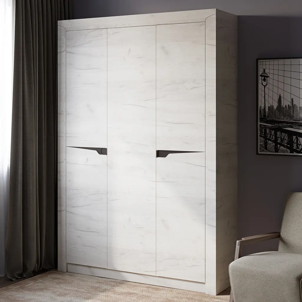 Шафа тридверна Еверест Ліберті-1420 см Дуб Крафт Білий (DTM-2292) - фото 2