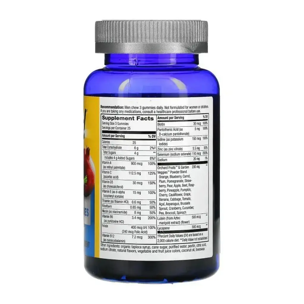 Комплекс мультивітамінів 50+ Alive!® Men's 50+ Gummy - 75 gummies - фото 2