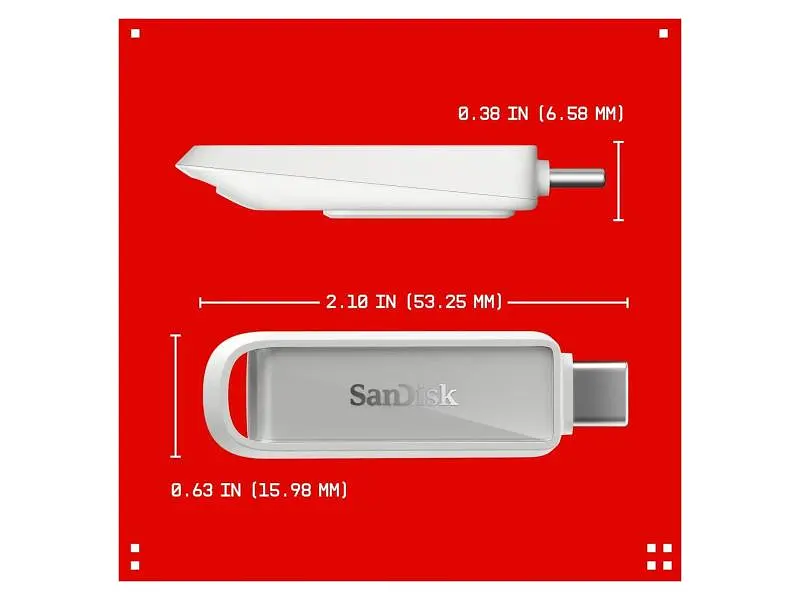 Флешка SanDisk 128 GB Phone Drive USB-C Arctic White (SDIXS0N-128G-GN6NE) - фото 3