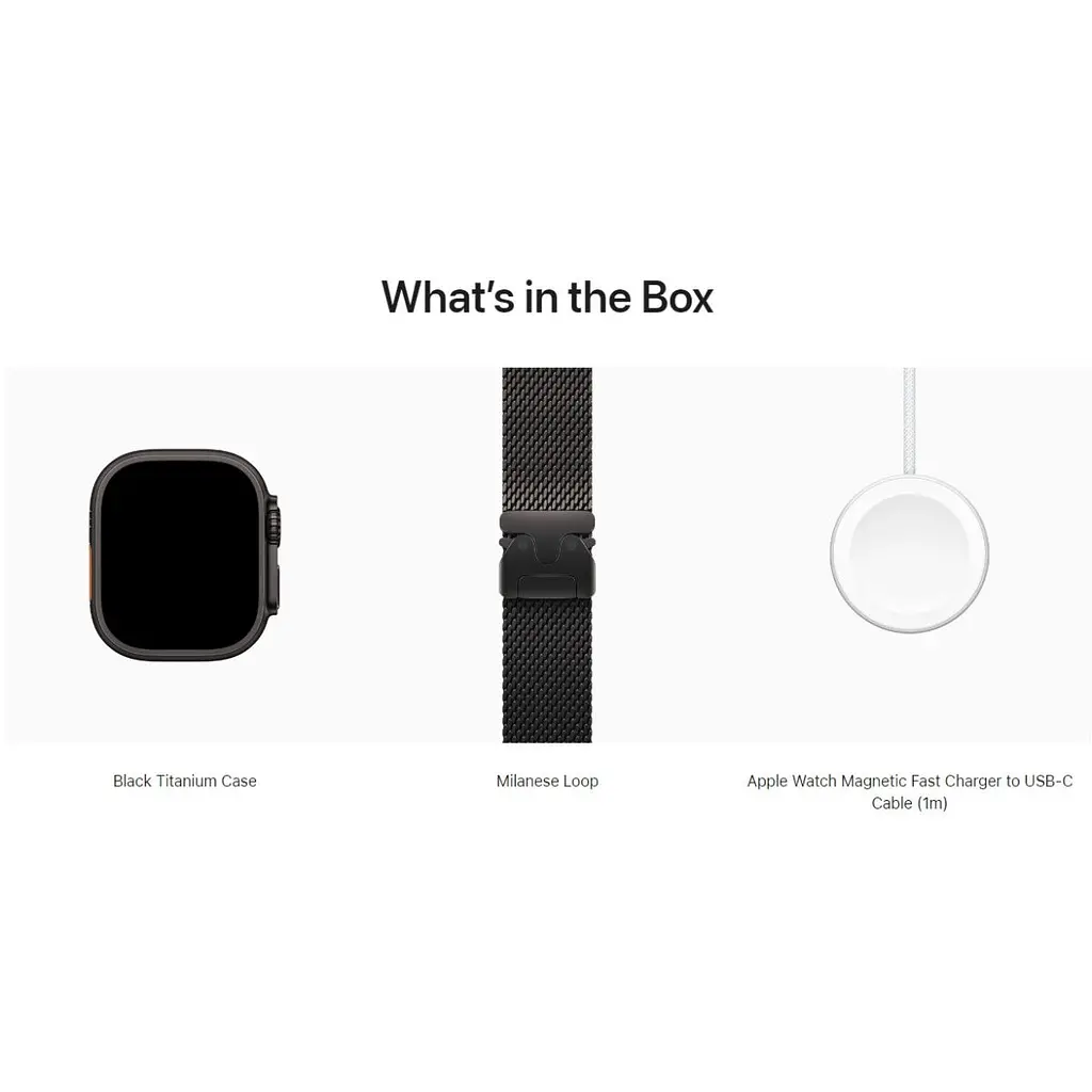 Смарт-годинник Apple Watch Ultra 2 49mm Black Titanium Case with Black Titanium Milanese Loop Large (MYTC3) [114879] - фото 4