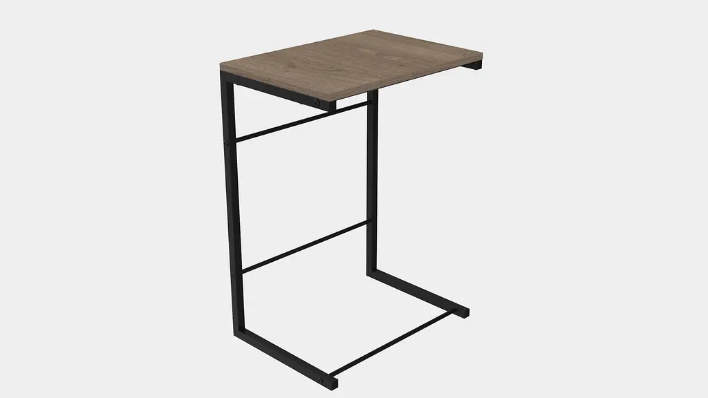 Столик Терри Ferrum-decor 650x440x330 Черный металл ДСП Дуб Сонома Трюфель 16 мм (FRD-104652) - фото 2