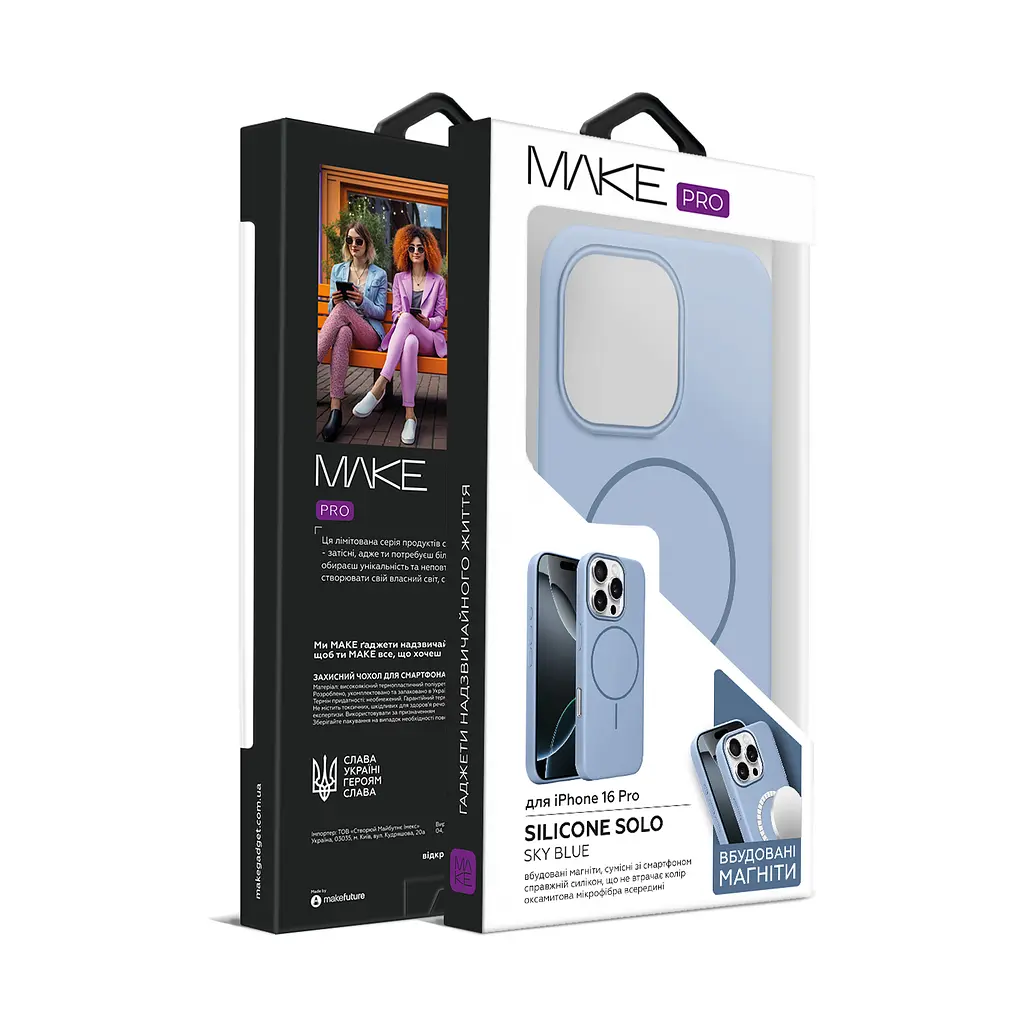 Чохол MAKE Apple iPhone 16 Pro Silicone Solo Sky Blue - фото 6