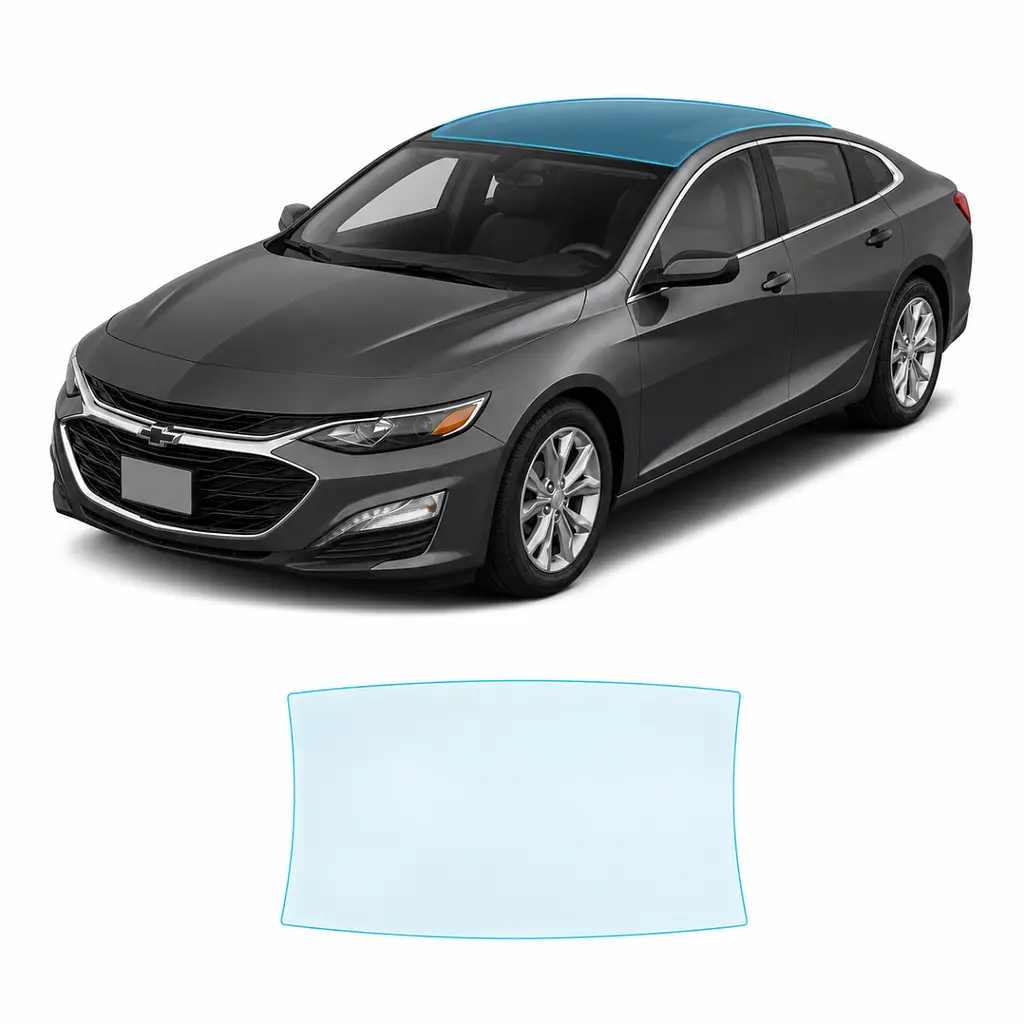 Антигравійна захисна бронеплівка за лекалами для Chevrolet Malibu IX facelift 2019-2024 - зона даху