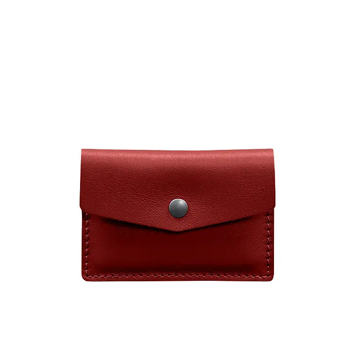 Шкіряний кард-кейс 9.0 червоний краст - фото 7