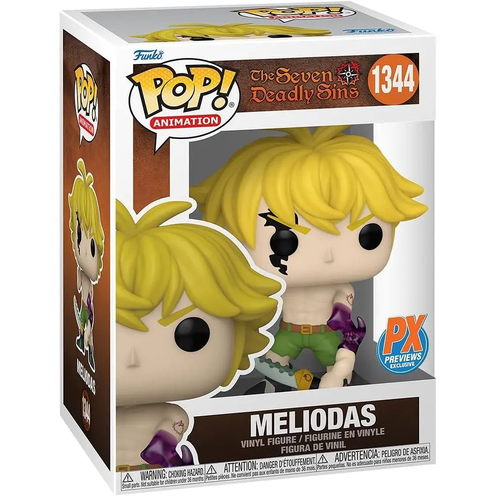 Фігурка Funko Pop Сім смертних гріхів Меліодас The Seven Deadly Sins Meliodas 10 см Exclusive SDS M E 1344 - фото 3