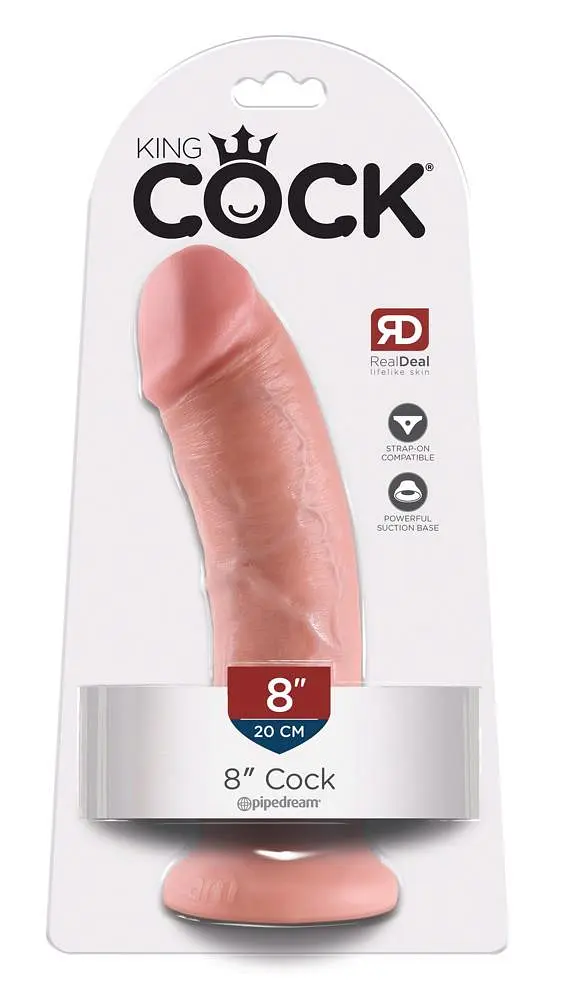 Фалоімітатор King Cock 8", 21.5 см (тілесний) - фото 2