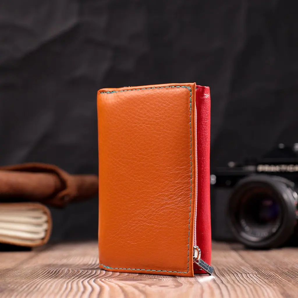 Стильний жіночий гаманець із якісної натуральної шкіри ST Leather 19460 різнокольоровий - фото 9