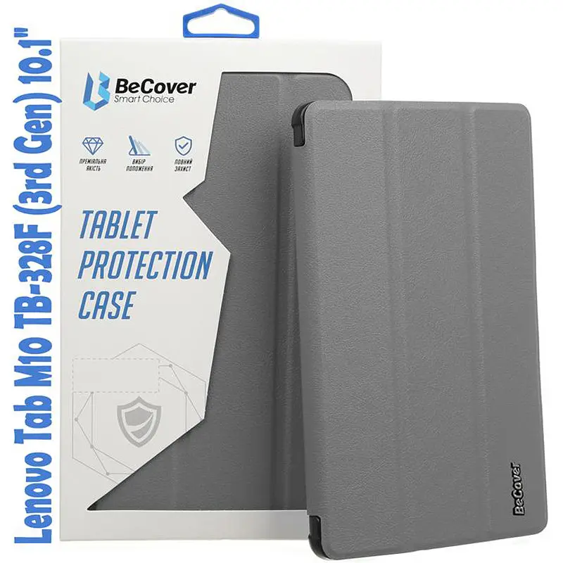 Чохол-книжка BeCover Smart для Lenovo Tab M10 TB-328F (3rd Gen) 10.1 Сірий (708284) - фото 4