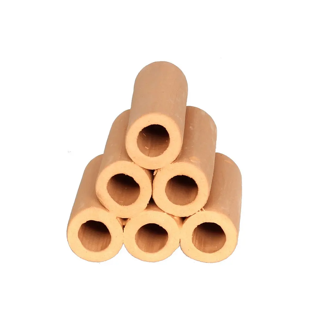 Декорація трубчасті схованки Hobby Prawn Pyramid 3-2-1 red 5x5,5x5 см (41497) - фото 3