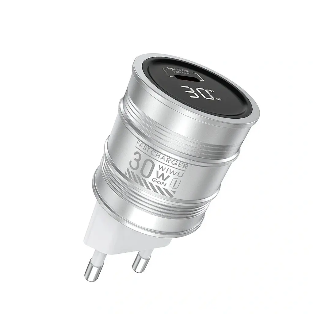 WIWU СЗУ Wi-U027 Cheer 30W GaN Fast Charger Silver - фото 3
