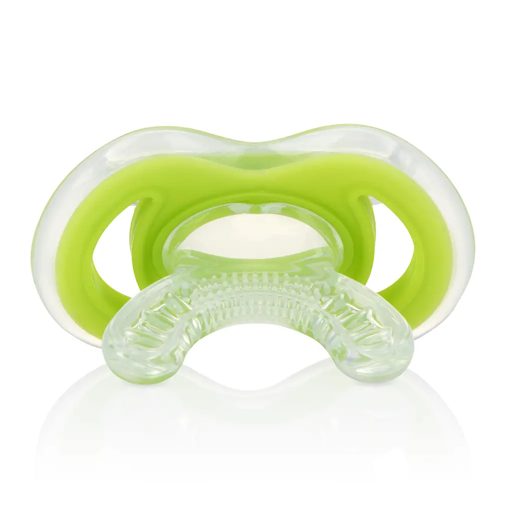 Силіконовий прорізувач Nuby Natural Touch Gum-eez із захисним ковпачком, зелений (618rgn) - фото 2