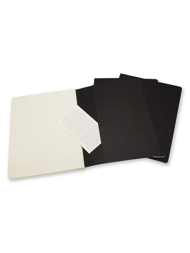 Записник Moleskine Cahier великий, Лінійка Чорний (QP321) - фото 4
