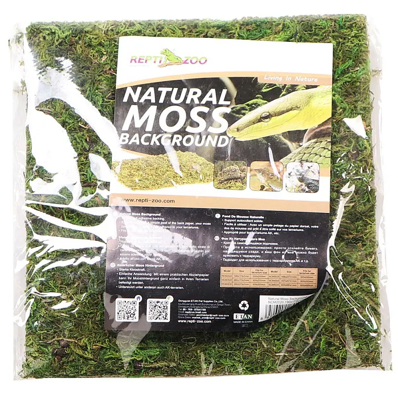 Фон з натурального моху Repti-Zoo Natural Moss Back & Bottom 20x20см 2 шт (NCM2020) для тераріуму - фото 3