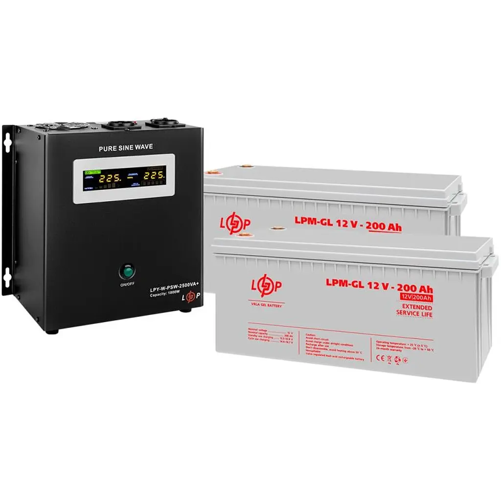 Джерело безперебійного живлення [ДБЖ] LogicPower UPS W2500VA + АКБ GL 4800Wh [22067] [124909] - фото 2