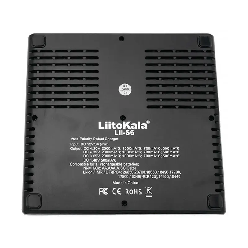 Зарядний пристрій LiitoKala Lii-S6, 6x(Lion/LiFePO4/NiMH/NiCd), Auto Polarity, Display+CAR charger - фото 4