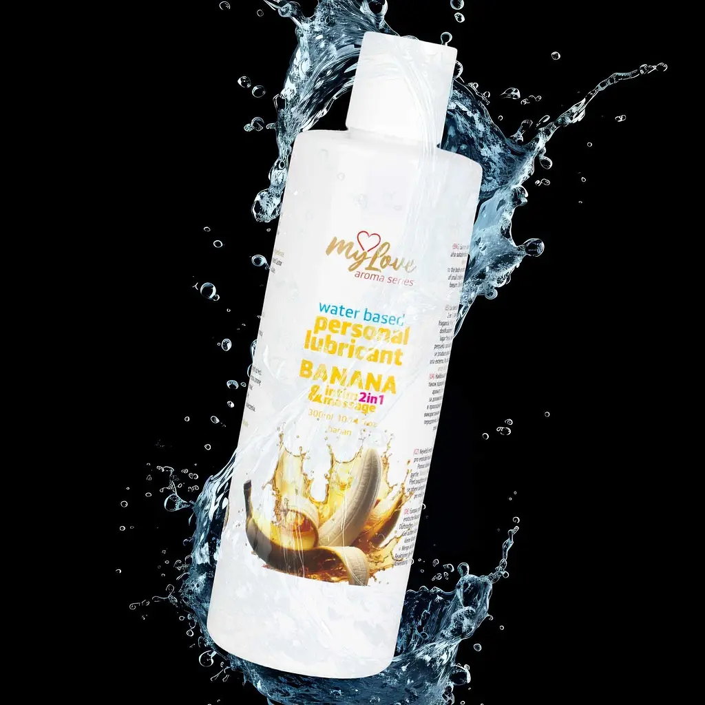 Лубрикант MyLove Aroma Series IntimMassage 2in1 Banana, 300 мл - фото 3