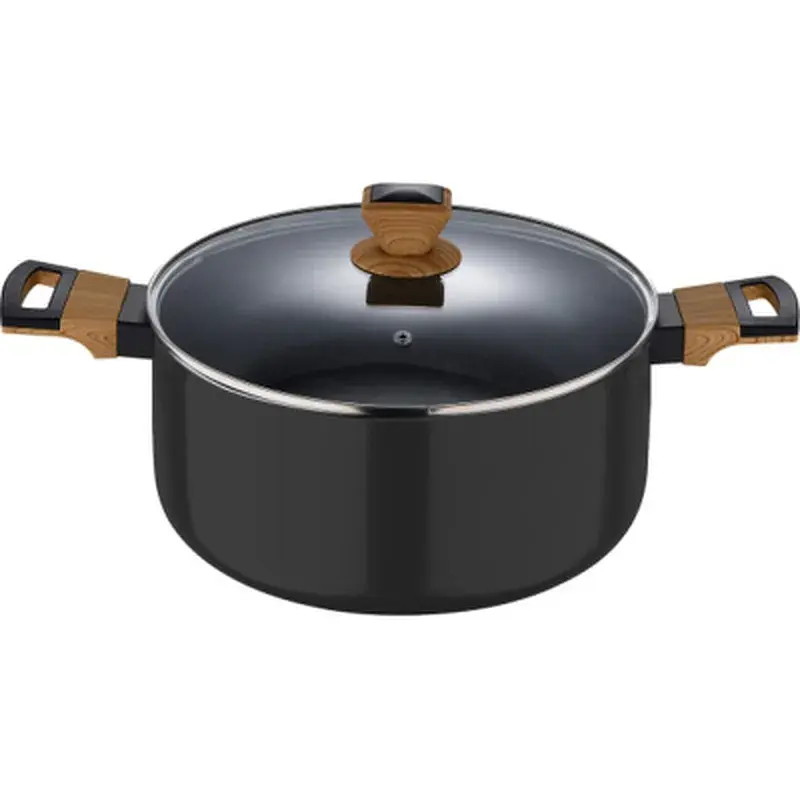 Каструля Bergner Earth black, з кришкою 24 см, 4.3 л (BG-32036-BK) - фото 2