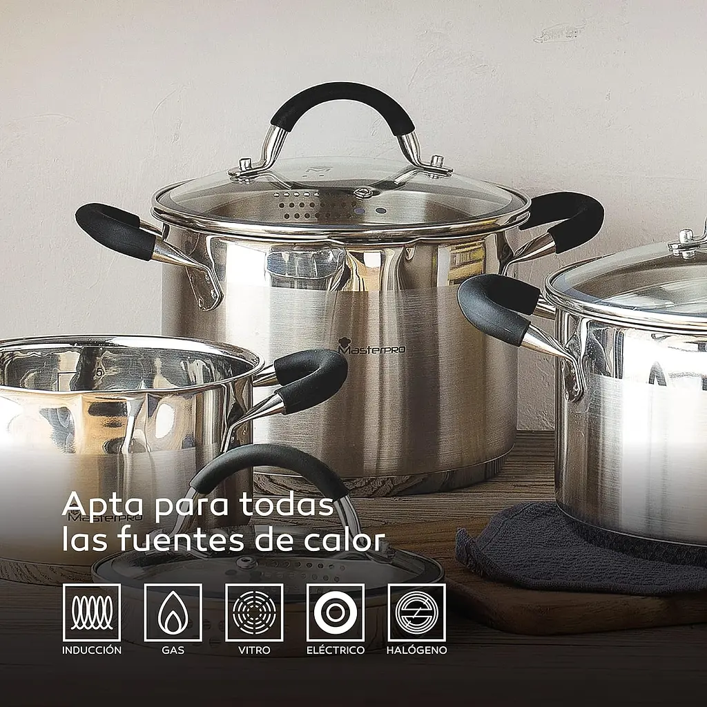 Каструля з кришкою MasterPro Foodies collection, 5 л (BGMP-1502-BK) - фото 6