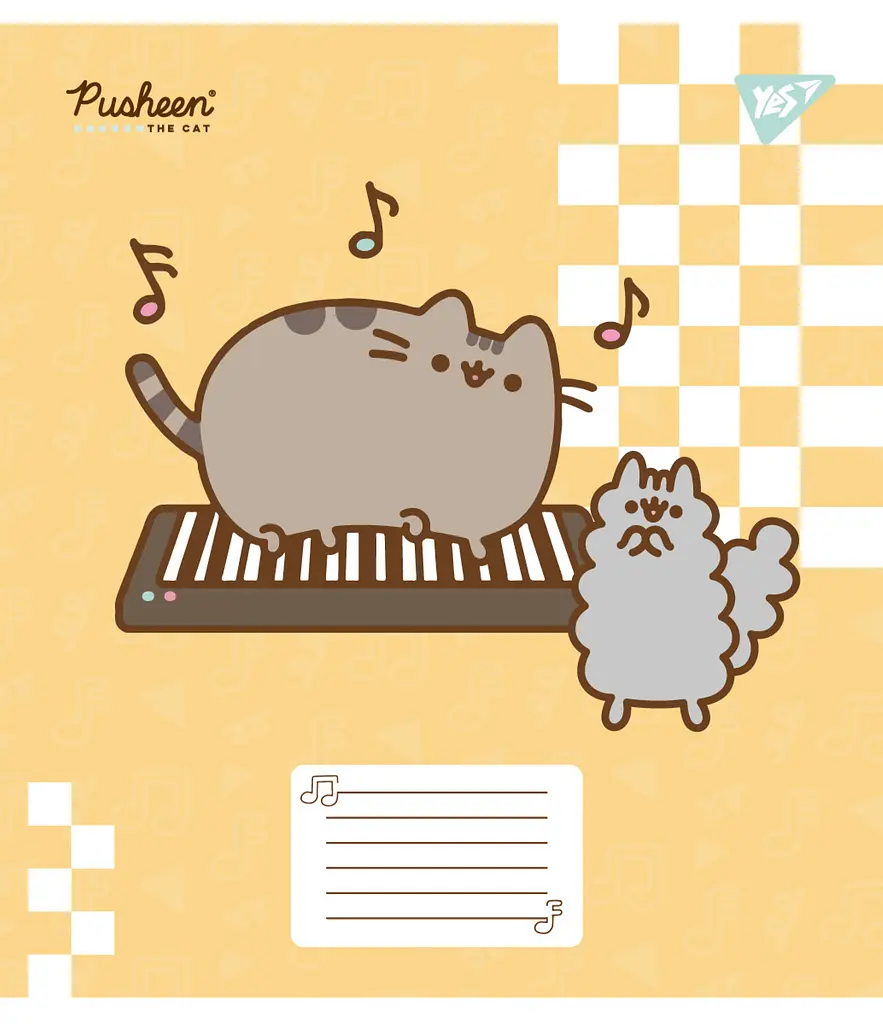 Нотний зошит Yes А5/12 Pusheen in music упаковка 25 шт. (766260) - фото 2