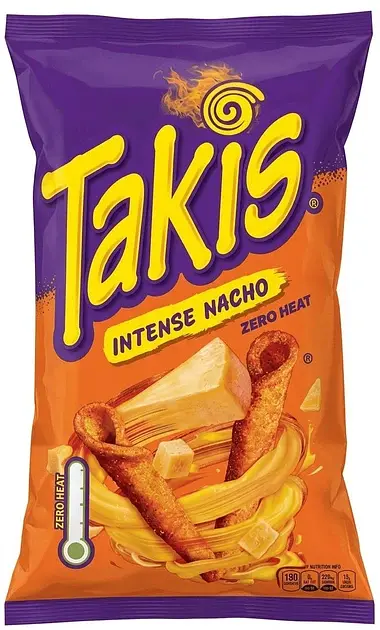 Чіпси Takis Intense Nacho Zero Heat 100г (8412600049587)