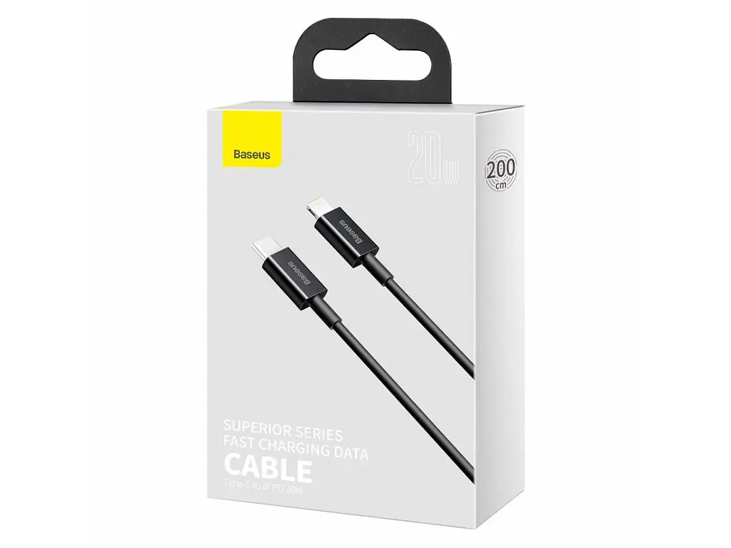 Кабель Baseus Superior Series Fast Charging USB-C to Lightning 20W 2m Black (CATLYS-C01) [75257] - фото 2
