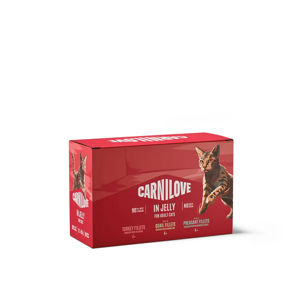 Вологий корм для котів Carnilove Jelly Multipack пауч в желе в асортименті 12 шт x 85 г