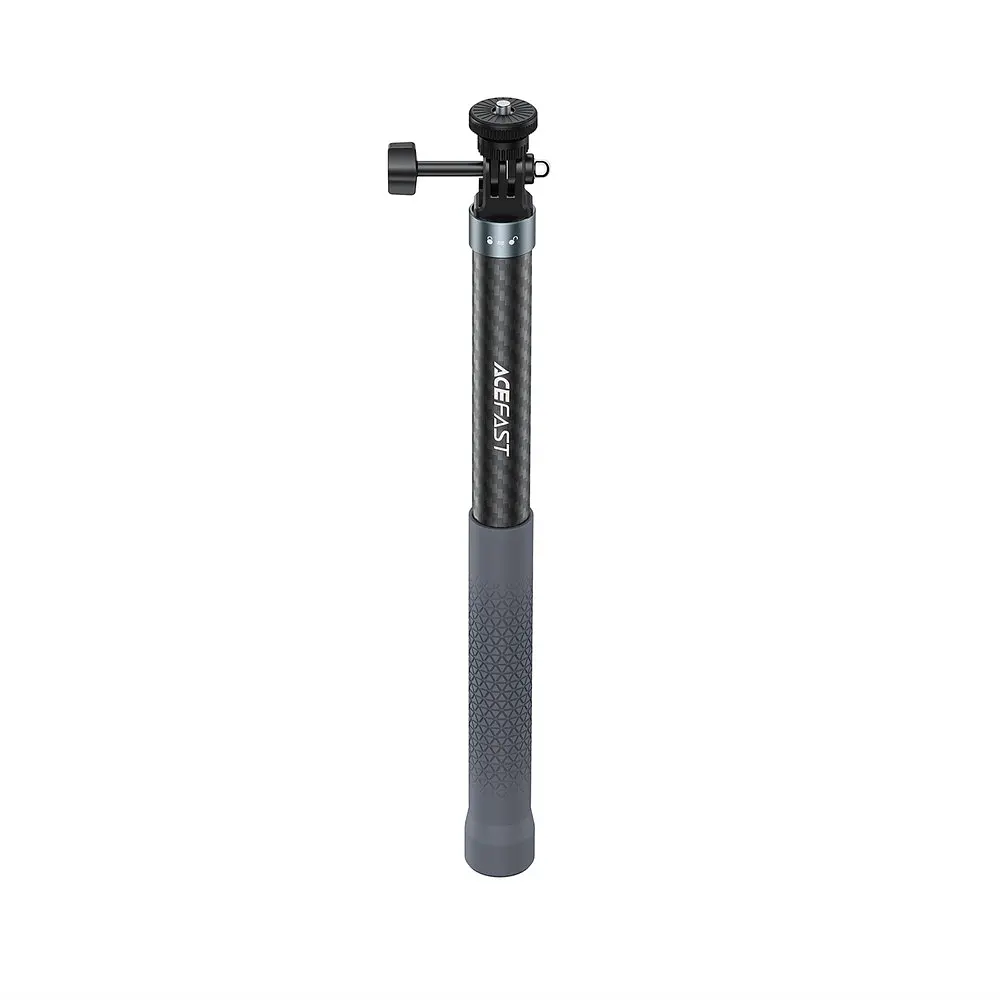 Монопод Acefast E38 1.2m карбоновий fiber telescopic selfie stick Сірий-Чорний - фото 3