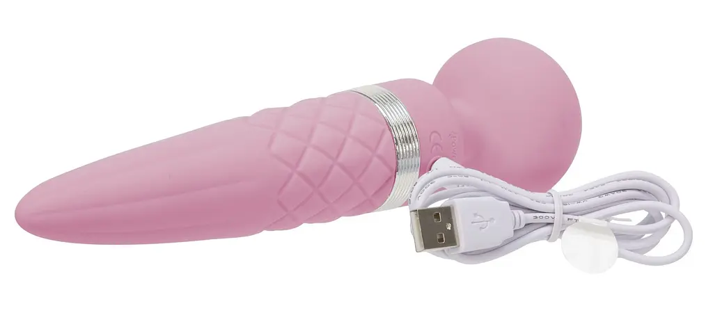 Вібромасажер 2в1 PILLOW TALK - Sultry Pink, класичний масажер і вібратор з ротацією, підігрів - фото 10