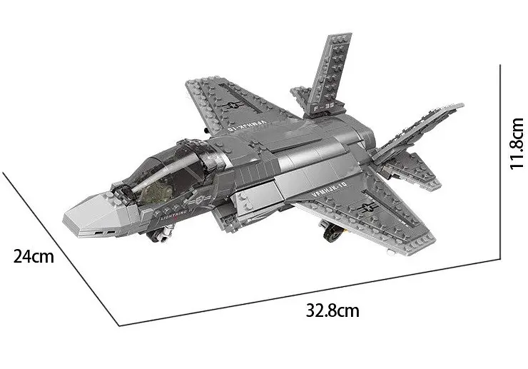 Конструктор XingBao Винищувач F-35 Fighter 646 Деталей - фото 9