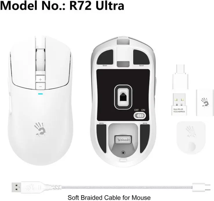 Мышь игровая A4Tech Bloody R72 Ultra (White) - фото 8