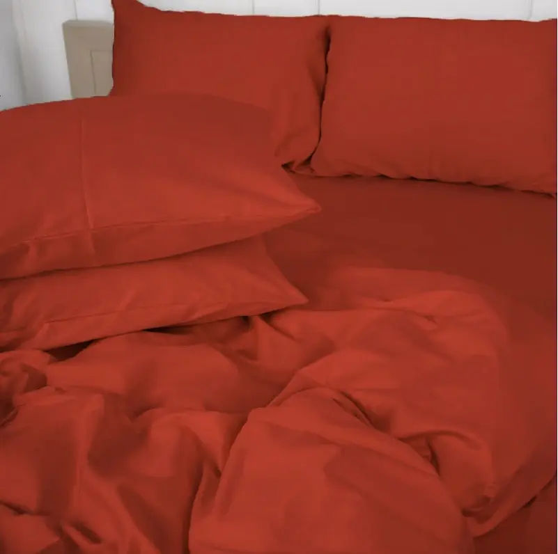 Простирадло Mirson сатин Satin Premium 0081 Terracotta 220х180 см (2200010929287) - фото 5