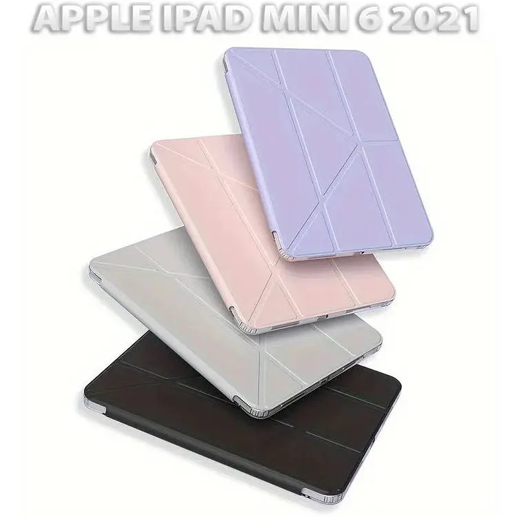 Обкладинка BeCover Ultra Slim Origami Transparent з кріпленням Apple iPad Mini 6 2021 Gray (712931) - фото 5