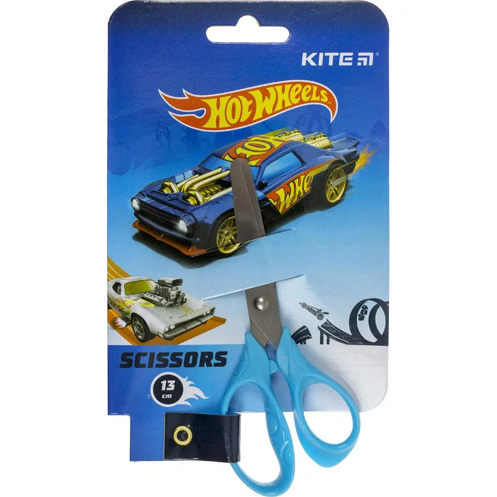 Ножиці дит. "Kite" №HW21-122 Hot Wheels 13см,сині(24) - фото 2