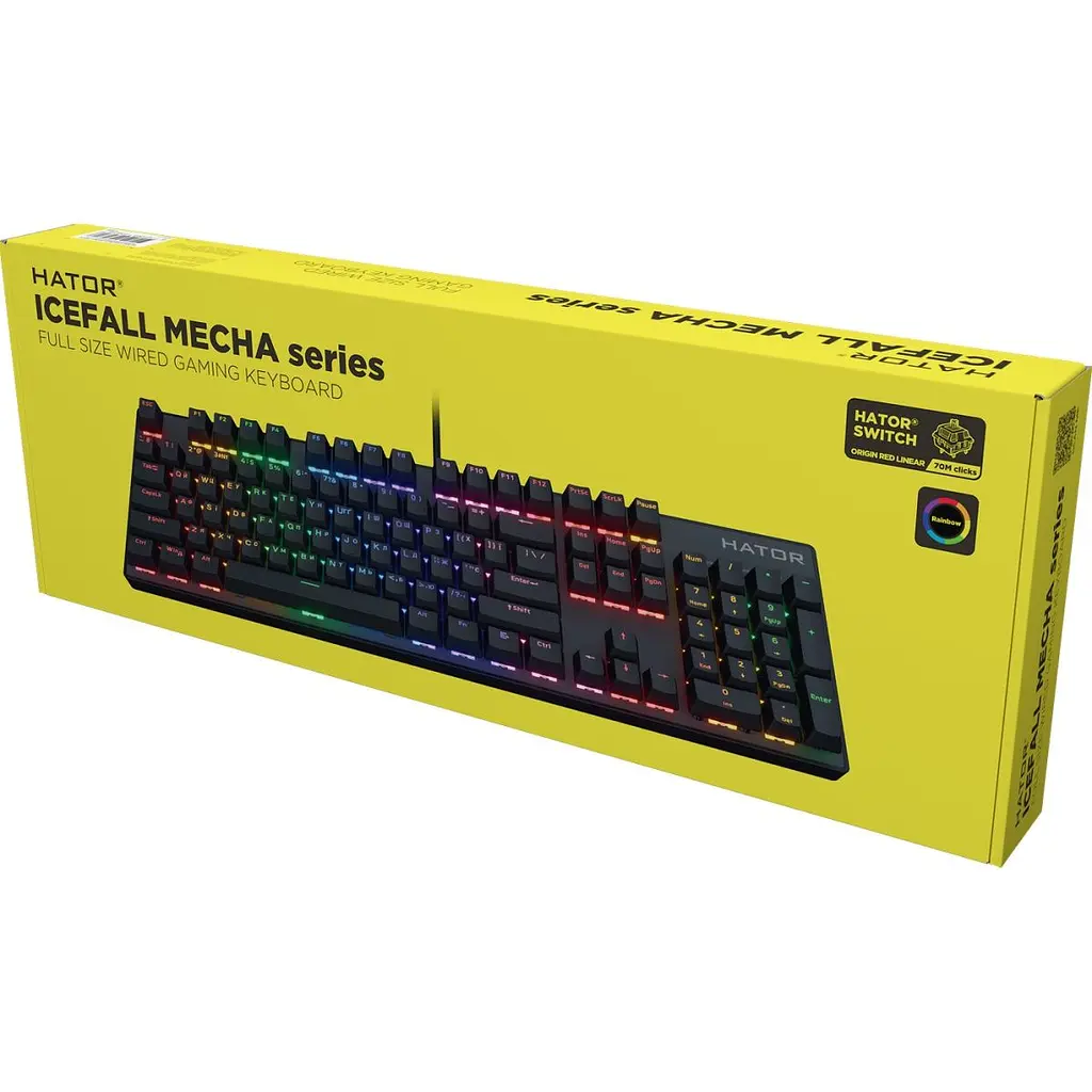 Клавиатура Hator Icefall Mecha Rainbow USB Black (HTK104UA) [136479] - фото 6