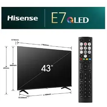 Телевізор Hisense 43E7NQ - фото 3
