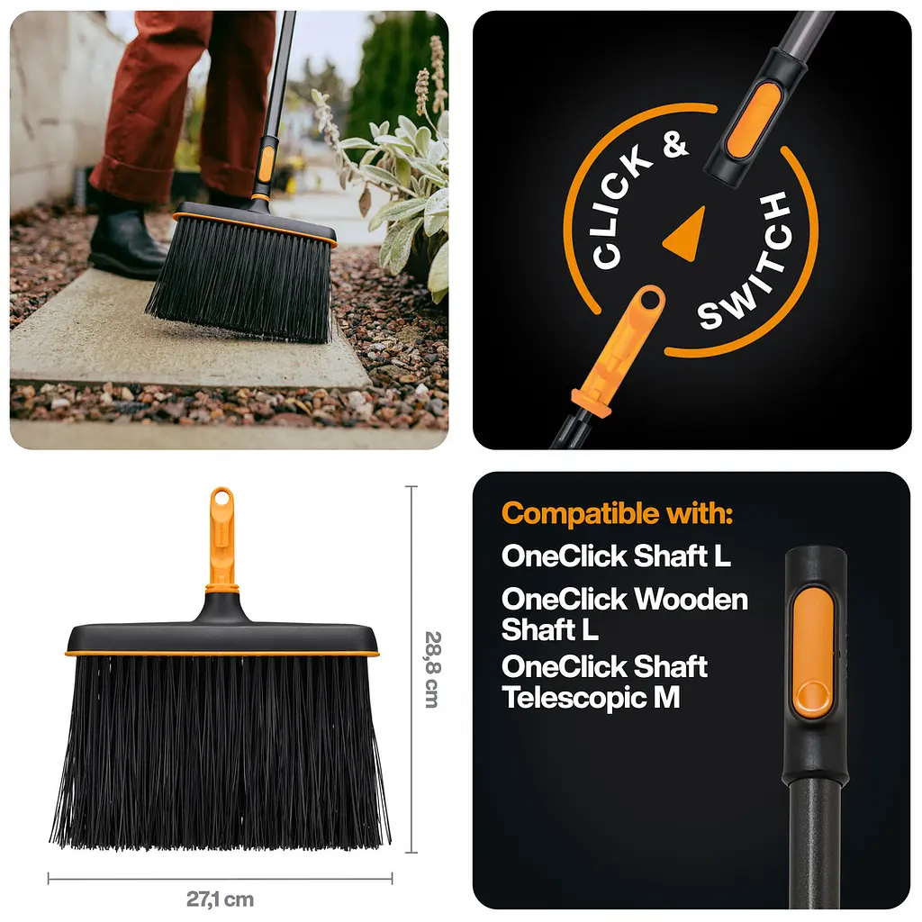 Насадка-мітла для прибирання Fiskars OneClick™ (1080699) - фото 2