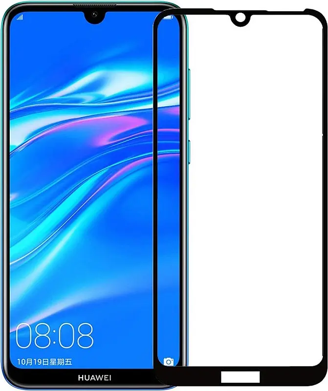 Захисне скло Tempered Glass 3D Full Glue Huawei Y7 2019 / Y7 Prime 2019 black - фото 2