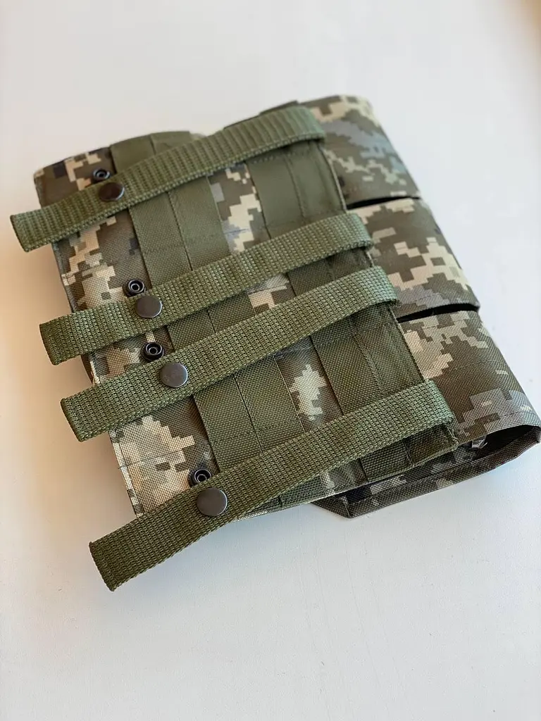 Підсумок потрійний для магазинів АК закритий з MOLLE на кнопках(Піксель)(Мультикам)(Олива) - фото 3