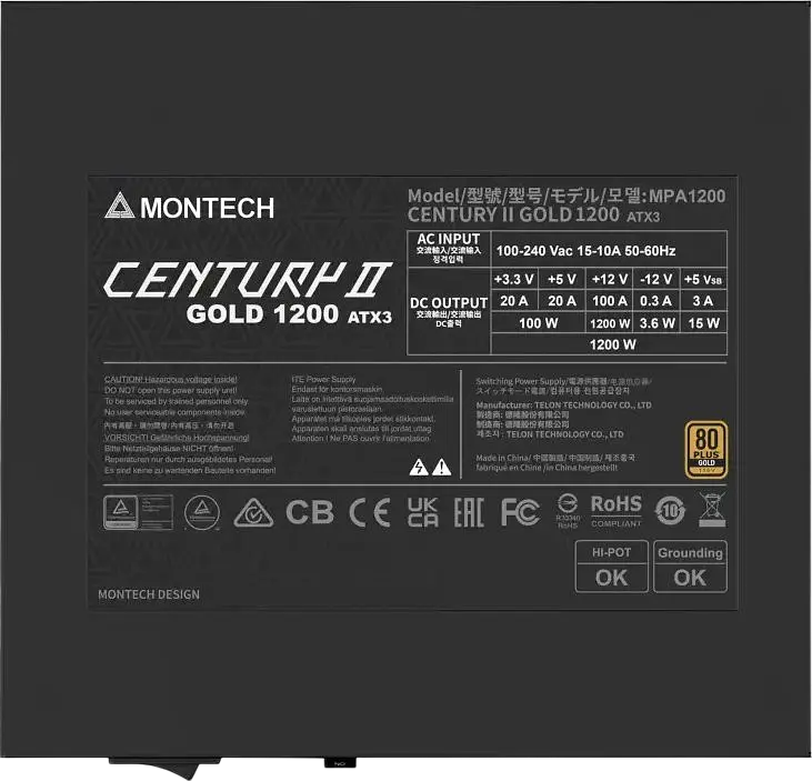 Блок живлення Montech Century II 1200W 80+ Gold (CENTURY II 1200) - фото 5