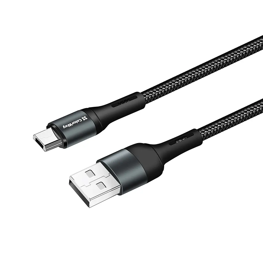 Кабель ColorWay USB-microUSB nylon 2.4А 1 м Black - фото 5