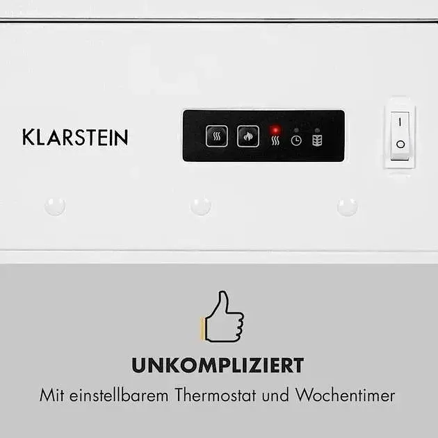 Камин электрический Klarstein Bormio WH 1900W (10035071) - фото 5