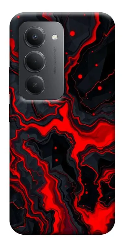 TPU чохол Demsky Black red marble для Xiaomi Redmi 15 (EU)